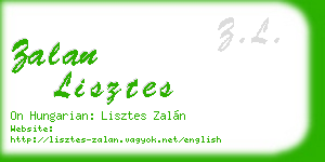 zalan lisztes business card